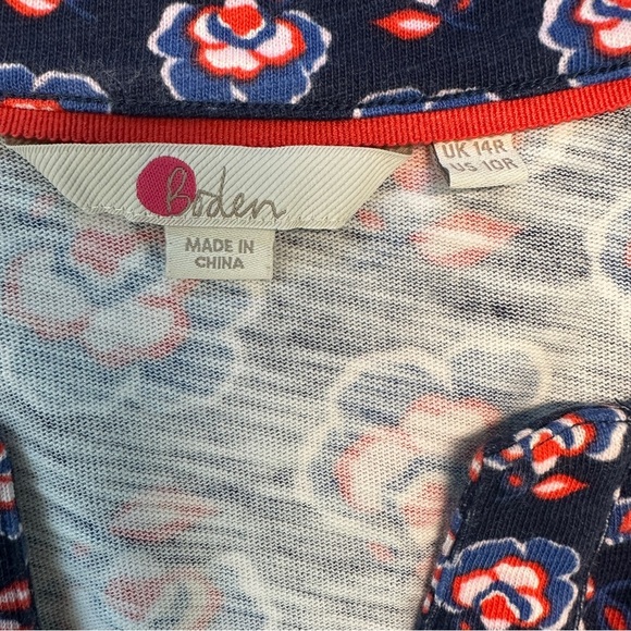 Boden Stephanie Floral Print Jersey 3/4 Sleeve Dress, Size 10R, EUC - Picture 6 of 10
